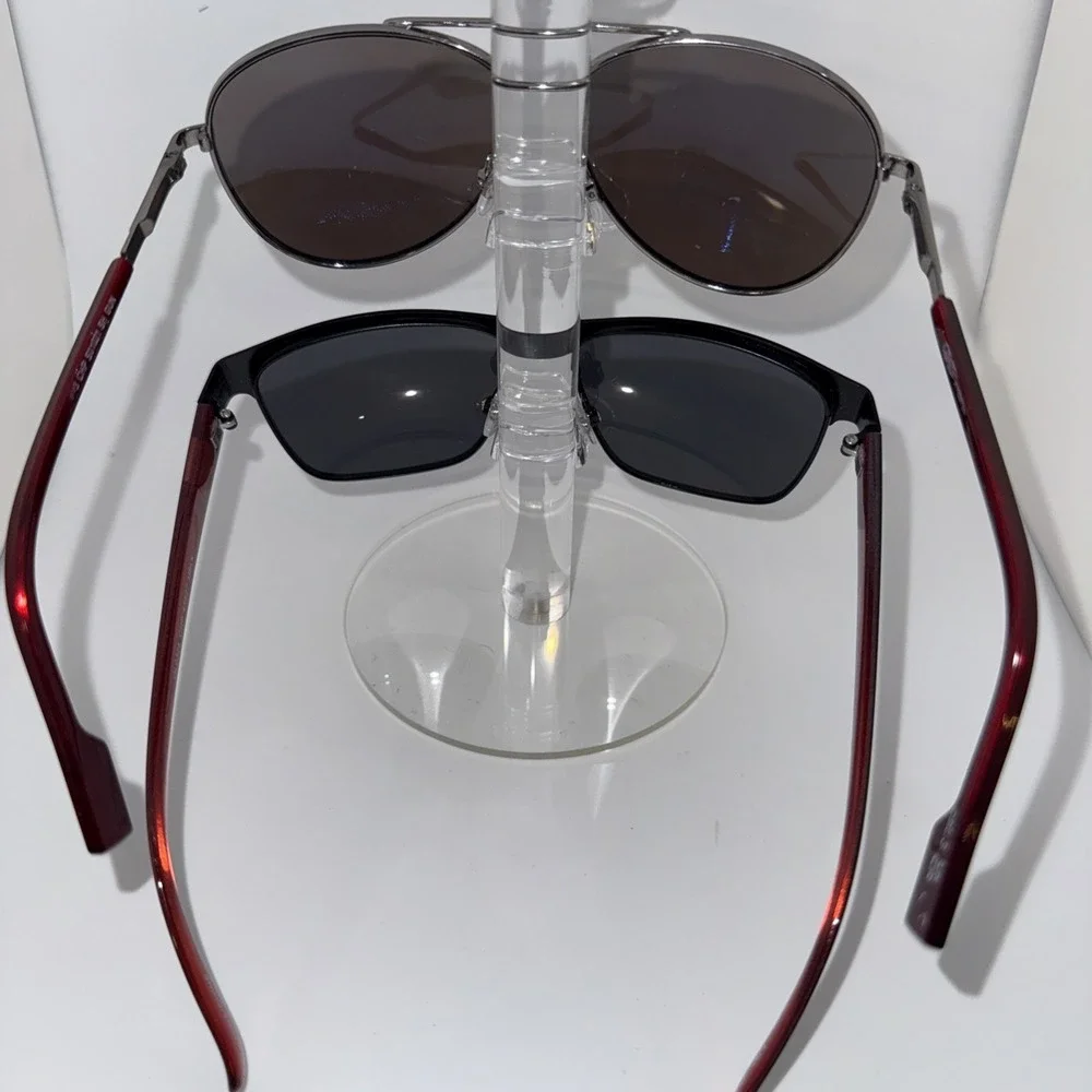 Lot of 2 pairs Authentic Chaps x Foster Grant Sunglasses- Silver & Black Aviator